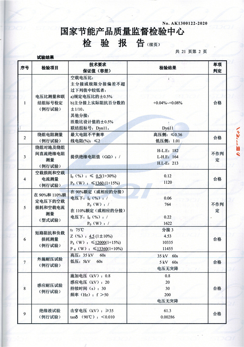 高低压试验报告-S11-1250沂南沂南沂南油浸式变压器-2.jpg